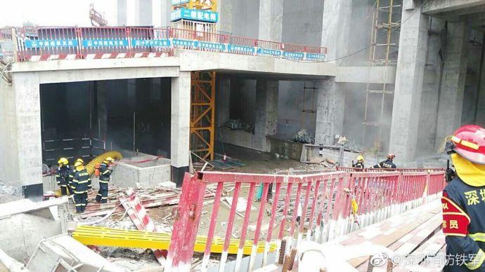 深圳一57層在建高樓地下著火 無人員傷亡